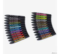 Winsor & Newton Mixed Marker In Wallet, Mixed Marker, Set of 24