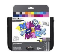 Winsor & Newton Modern Lettering Wallet Artists Graphic Promarker Mixed Set
