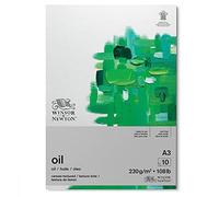 Winsor & Newton Oil Pad, 10 Sheet, A3, 230GSM, Canvas-textured, White