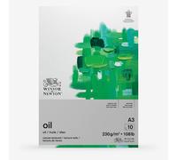 Winsor & Newton Oil Pad, 10 Sheet, A3, 230GSM, Canvas-textured, White