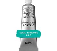 Winsor & Newton Professional Acrylic Paint, Cobalt Turquoise Light, 60 ml Tube