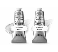 Winsor & Newton Professional Acrylic Paint Titanium White 60ml X2