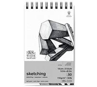 Winsor & Newton Professional Quality Sketch Paper, Extra White, 14 x 21,6cm-50 Blatt Skizzenpapier im Spiralblock