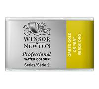 Winsor & Newton Professional Water Colour Paint Whole Pan, Green Gold