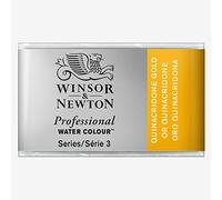 Winsor & Newton Professional Water Colour Paint Whole Pan, Quinacridone Gold
