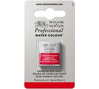Winsor & Newton Professional Watercolour Paint, Artist Quality, Finest Pigments, Cadmium Red Deep, Half Pan
