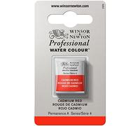 Winsor & Newton Professional Watercolour Paint, Artist Quality, Finest Pigments, Cadmium Red, Half Pan