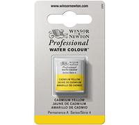 Winsor & Newton Professional Watercolour Paint, Artist Quality, Finest Pigments, Cadmium Yellow, Half Pan