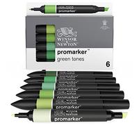Winsor & Newton : Promarker : 6 Green Tones
