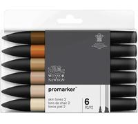 Winsor & Newton ProMarker - Set of 6 - Skin Tones - Set 1