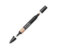 Winsor & Newton ProMarker - Apricot, Pack of 1 | Dual tip wide chisel tip for broad strokes and shading, fine tip for precision, alcohol-based ink