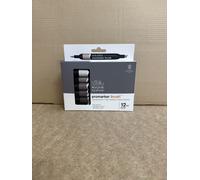 Winsor & Newton, Promarker Brush, Neutral Tones, Set of 12 + 1 Blender, Alcohol Based Dual Tip Markers