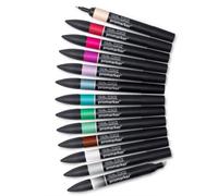 Winsor & Newton Promarker Manga Chibi – Alcohol-Based Dual-Tip Markers Set of 12+1 Blender