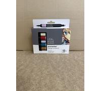 Winsor & Newton ProMarker Dual-Tip Markers Manga Romance – Alcohol-Based – Set of 12 + Free Blender
