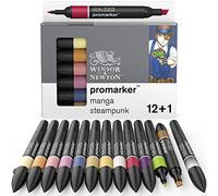 Winsor & Newton Promarker Manga Steampunk (12 colours + Free Blender)