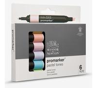 Winsor & Newton : ProMarker : Set of 6 : Pastel Tones
