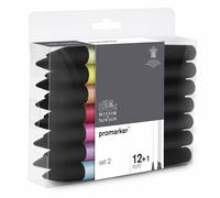 Winsor Newton Promarker Twin Tip Alcohol Graphic Marker Pens 12+1 Set #2