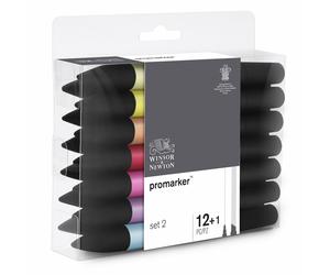 Winsor Newton Promarker Twin Tip Alcohol Graphic Marker Pens 12+1 Set #2