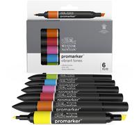 Winsor & Newton ProMarker - Set of 6 - Vibrant Tones
