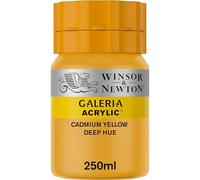 Winsor & Newton Acrylic Paint Galeria Series 1 - 250ml Bottle Nozzle Cap - Cadmium Yellow Deep Hue