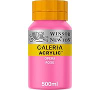 Winsor & Newton Series 1 500ml Bottle Galeria Acrylic Colour with Nozzle Cap - Opera Rose,WN2150448