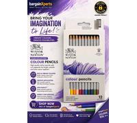 Winsor & Newton 490012 Studio Collection Colouring Pencils, 12 Soft Core Drawing Pencils, Premium Artist Quality, for Sketching, Blending, Shading and Layering