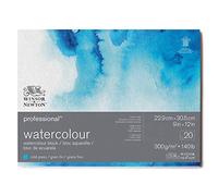Winsor & Newton : Professional : Watercolour Paper Block : 300gsm : 20 Sheets : 9x12in : Cold Pressed