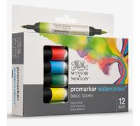 Winsor & Newton : Watercolour Marker : Set of 12 Basic Tones