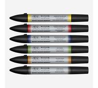 Winsor & Newton : Watercolour Marker : Set of 6 Basic Tones
