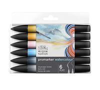 Winsor & Newton : Watercolour Marker : Set of 6 Skyscape Tones