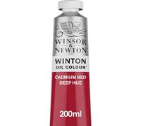 Winsor & Newton Winton 200ml Oil Colour - Cadmium Red Deep Hue,1437098