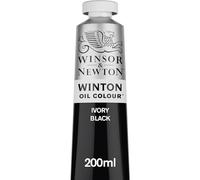 Winsor & Newton Winton Oil Paint Tube 200ml Ivory Black For Artists