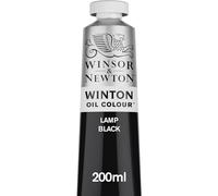 Winsor & Newton Winton 200ml Oil Colour - Lamp Black,1437337
