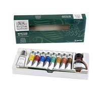 Winsor & Newton Winton Oil Paint, 12-piece Studio Set, 8 x 21ml Tubes + Accessories