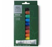 Winsor & Newton Winton Oil Paint Set, 10 Colours in 12 ml Tubes, Pigments for Artists
