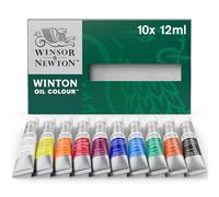 Winsor & Newton Winton Oil Paint Set, 10 Colours in 12 ml Tubes, Pigments for Artists
