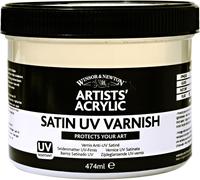 Winsor & Newton WN Acrylic Satin Varnish(+UV), ACFASV474, transparent, 450 ml (