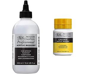 Winsor & Newton WN3040937 250ml Acrylic Flow Improver & Galleria Fluid Retarder, ACFGFR250