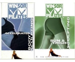 Winsor Pilates 2 DVD Set: BUN & Thigh Sculpting DVD + Accelerated Body Sculpting Dvd.