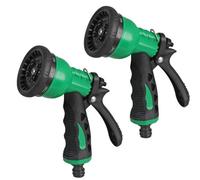 Winster 2X 10 Dial Multi Function Jet Spray Nozzle Garden Hose Gun (Hozelock Compatible)