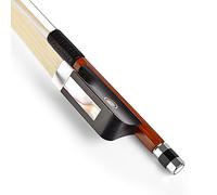 WinsterBow Brazilwood Ebony Violin Viola Cello Bow Full Size Ebony Frog with Natural Horsehair (viola Bow 1/2)