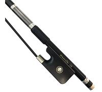 WinsterBow Carbon Fiber Cello Bow Unbleached Black Horse Hair Art No.VCB108 (4/4)