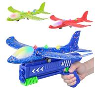 Winstico Boys Toys Age 4 5 6 7 8 9 Year Old Boy Gifts, Airplane Launcher Toy with 3 Pack Foam Glider Planes (Glider Planes-3)