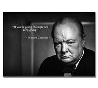 Winston #5 A3 Unframed Churchill British Statesman Poster Motivation Inspiration Hell Quote Photo Picture