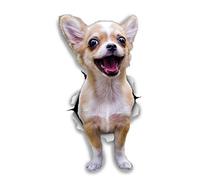 Winston & Bear 3D Dog Stickers - 2 Pack - Excited Chihuahua for Wall, Fridge, Toilet and More - Retail Packaged Excited Chihuahua Dog Stickers