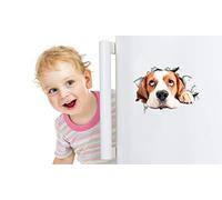Winston & Bear 3D Dog Stickers - 2 Pack - Hopeful Beagle Decals for Wall - Stickers for Bedroom - Fridge - Toilet - Room - Retail Packaged