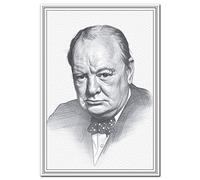 Winston Churchill Blank greeting card for all Birthdays, Congratulations, Good Luck, Belated, Get Well, Mother's and Father's Day cards. No message or words on the inside or outside.