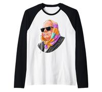Winston Churchill British Granny Square Crochet Yarn Raglan Baseball Tee
