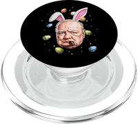 Winston Churchill British Rabbit Eggs Bunny Ears Cute Spring PopSockets PopGrip for MagSafe