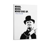 Winston Churchill Motivational Inspirational Quotes Poster Decorative Canvas Wall Art Living Room Bedroom Painting 20x30inch(50x75cm)